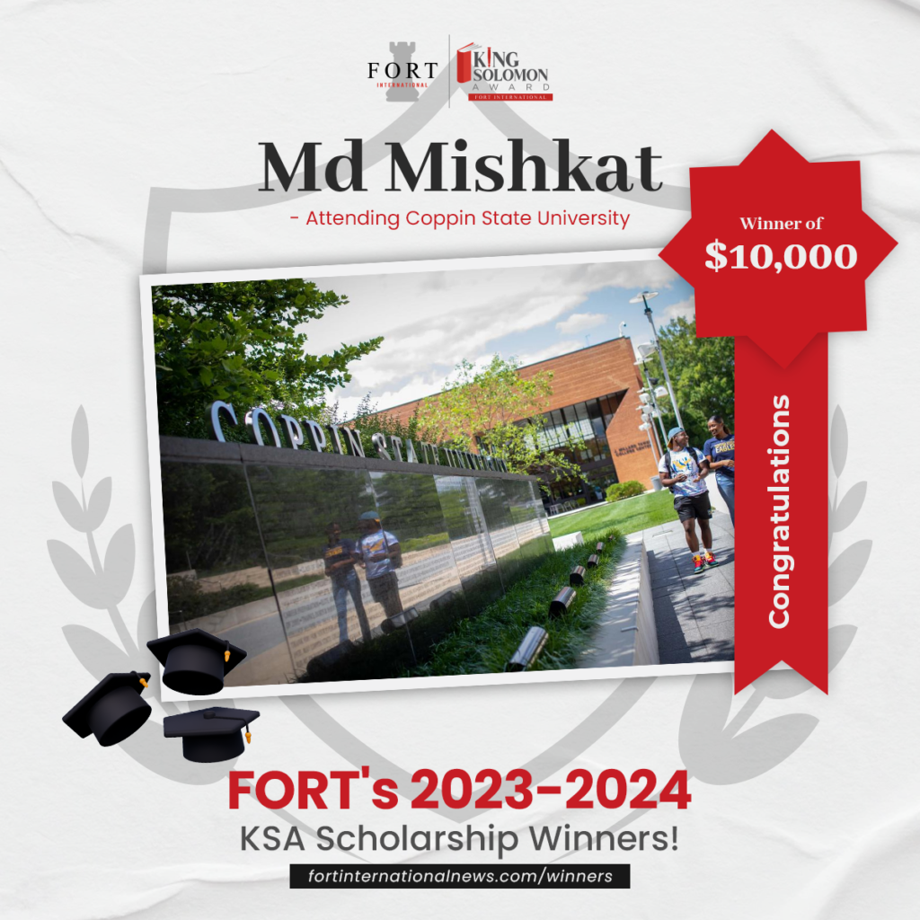 Md Mishkat, winner of $10,000